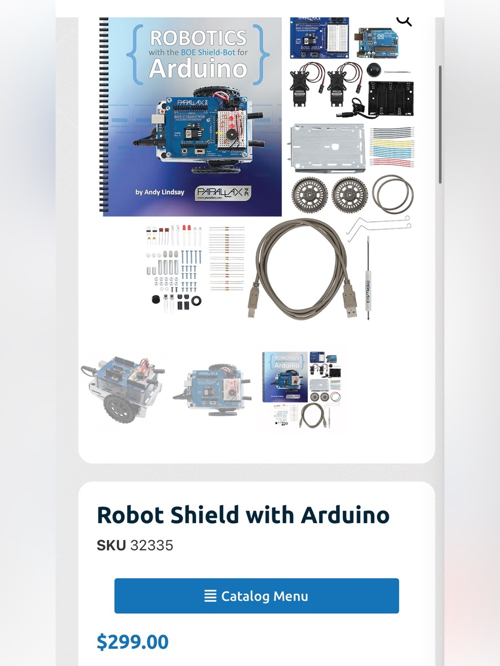 parallax Robot Shield with Arduino ($299 value)